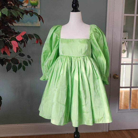 Selkie Avocado Puff Dress - Picture 3 of 7